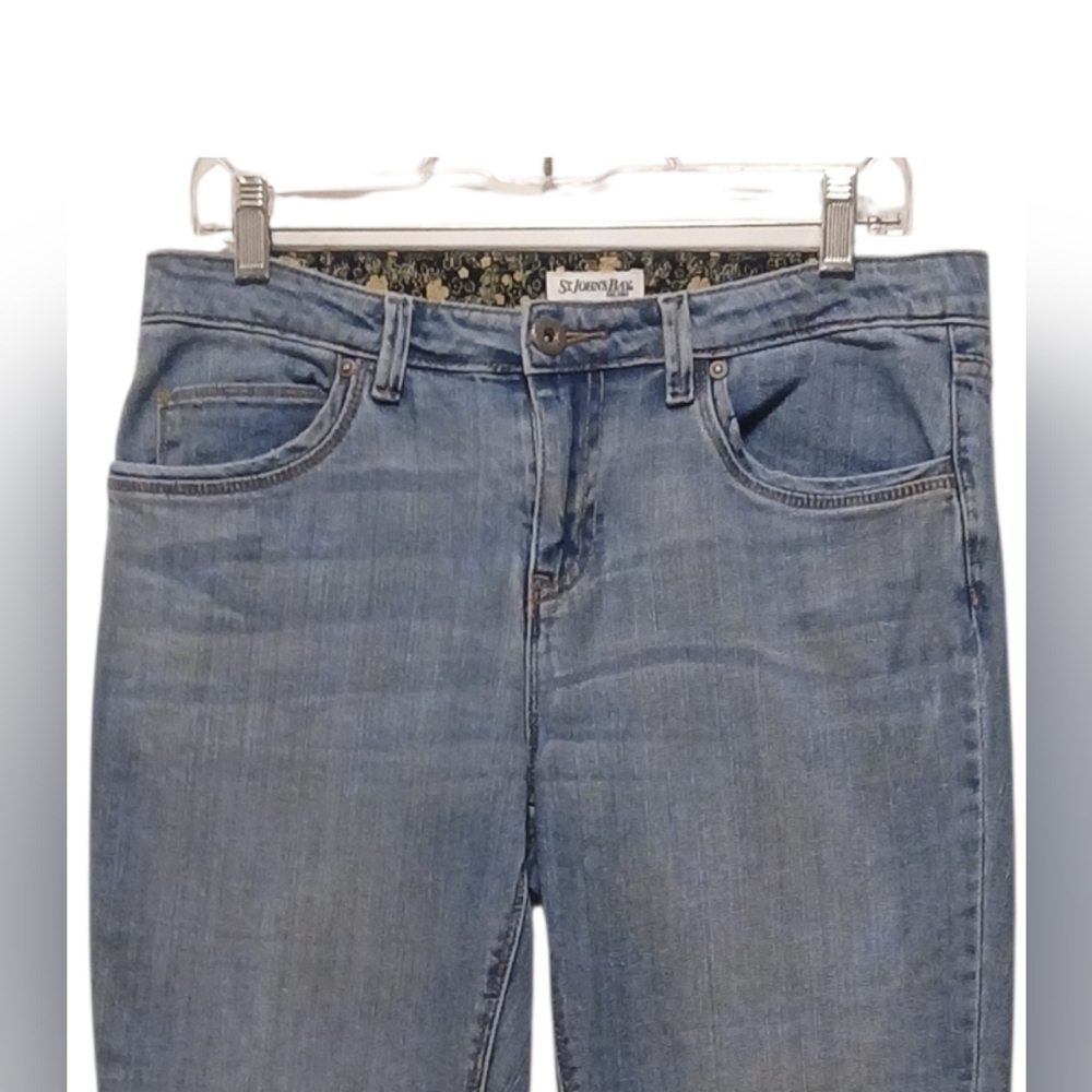 St. John's Bay - Straight Leg Blue Jeans, 5 Pocket Style, Belt Loops, Button... - Picture 4 of 5